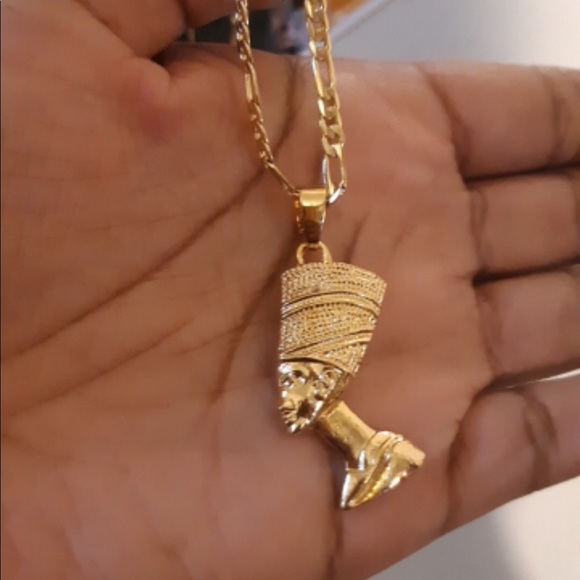 Gold Plated Nefertiti Necklace | Poshmark